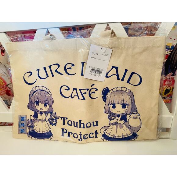 Touhou Project x Cure Maid Cafe Large Canvas Tote Youmu and Alice - Picture 1 of 3